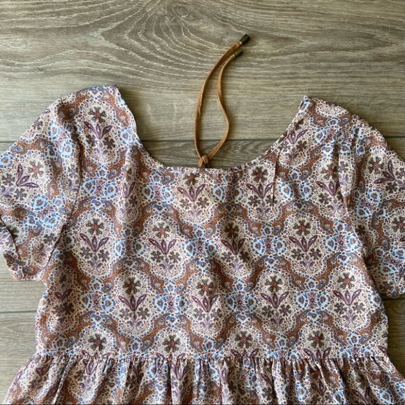 California Moonrise Floral Print Breezy Flowy Western Boho Dress - Picture 9 of 14